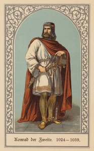 Conrad II, tysk-romersk kejser (farvelitografi)