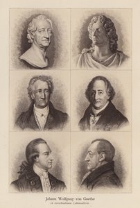 Johann Wolfgang von Goethe, tysk digter og dramatiker (litografi) af (after) German School