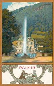 Linderhof Slot, Bayern (chromolitho) af (after) German School