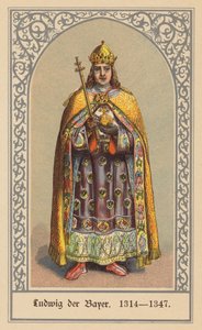 Ludvig IV, tysk-romersk kejser (farvelitografi) af (after) German School