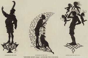 "Skærsommernatsdrøm," illustreret med silhuetter (gravering) af (after) German School