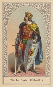 Otto IV, tysk-romersk kejser (farvelitografi) af (after) German School