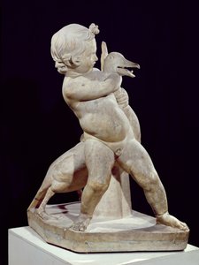 Gåsebarnet, replika af en hellenistisk original tilskrevet Boethos (3. f.Kr.) (marmor) af (after) Greek School