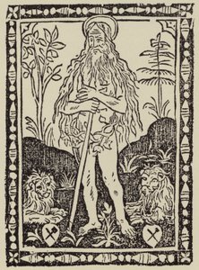 St Josaphat (træsnit) af (after) Italian School