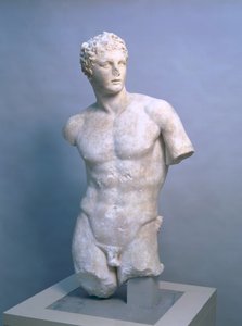 Meleager, en romersk kopi efter en græsk original fra 340 f.Kr., ca. 70-100 e.Kr. (parisk marmor) af (after) Skopas of Paros