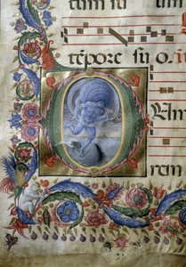 Oplyst side af en gradvis (miniature af (c.1445 1527) Liberale da Verona