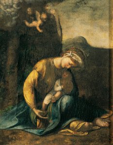 Sigøjnerpige, af Antonio Allegri, kendt som Correggio (1489-ca 1534), olie på træ, 49x37 cm