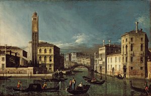 Kanalscene, Venedig af Giovanni Antonio Canal