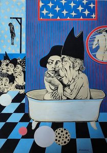G. C. Riccardi, Uden titel, ca. 1972-1976, blæk på papir, 40x50, Italien.