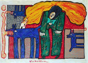 G. C. Riccardi, Uden titel, 2007, akryl på papir, 87x62, Italien.