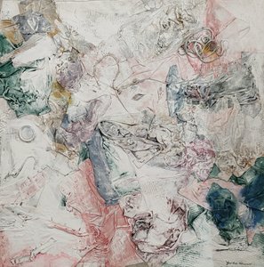 G. C. Riccardi, Composizione n.1, 1998, Gemischte Technik, 125x125, Arpino, Stiftung Umberto Mastroianni, Italien.