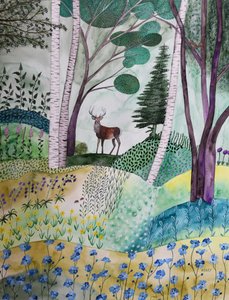 Forår i skoven af Marys Watercolors