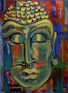 Stor Buddha af Ilona Himsl