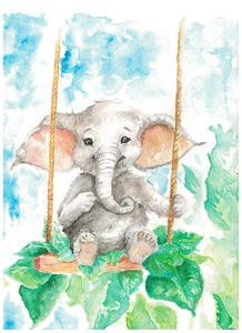 Lille, gyngende elefant