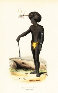 Papuansk mand fra Dory Harbour, West Papua af AC AC