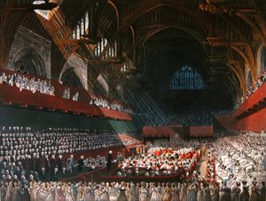 Retssag mod Lord Melville i Westminster Hall i april 1806 af A.C. and Nattes J.C. (after) Pugin