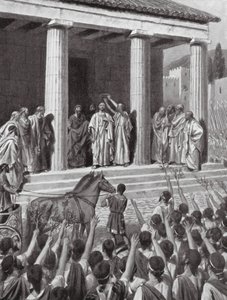 Themistokles hædret i Sparta (litografi) af A.C. Weatherstone