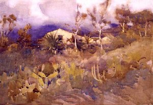 Tenerife (akvarel på papir) af A.J. Patterson