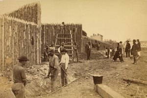 [Palisade bygget af general Haupt til beskyttelse af regeringens ejendom, Orange  Alexandria R.R., Alexandria, Virigina].