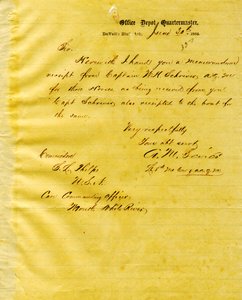 Brev fra A. M. Sevier, Duvall