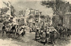 Mascagnis opera Cavalleria Rusticana - sidste akt af A. (after) Bonamore