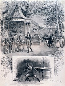 Scene af operaen Werther, efter repræsentationen ved det internationale teatro lirico i Milano af A. (after) Bonamore