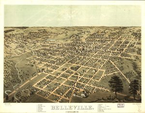 Belleville, St. Clair Co, Illinois 1867. LOC 73693343 af A.; Chicago Lithographing Co. Ruger