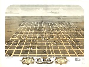 Fugleperspektiv af byen El Paso, Woodford County, Illinois 1869. LOC 73693355
