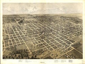 Bloomington, Illinois 1867. LOC 73693345 af A.; Chicago Lithographing Co. Ruger