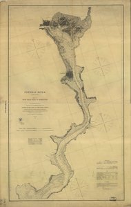 Potomac River (i fire ark): Bladnr. 4, fra Indian Head til Georgetown af A. D. United States Coast Survey; Bache