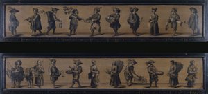 Les Cris de Paris, i 1634 (olie på træ) af A. Doy