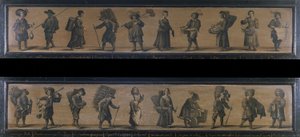 Les Cris de Paris, i 1634 (olie på træ) af A. Doy