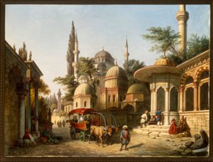 Udsigt over en moské i Istanbul af A. Finke