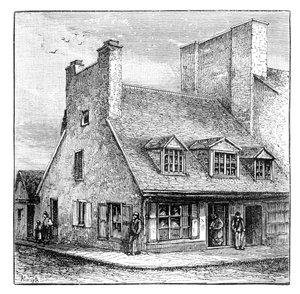 Gammelt fransk hus, Quebec, Canada, 1900 af A. Forsyth