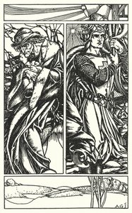 Illustration til Tennysons In Memoriam (kobberstik)
