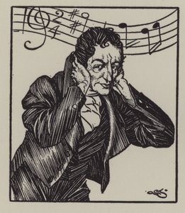 Illustration til The Essays of Elia af Charles Lamb (litho) af A. Garth Jones