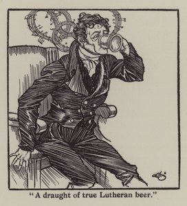 Illustration til The Essays of Elia af Charles Lamb (litho) af A. Garth Jones