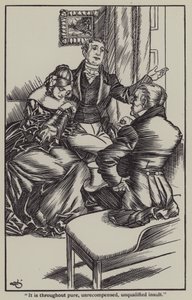 Illustration til The Essays of Elia af Charles Lamb (litho) af A. Garth Jones