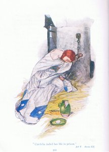 Cordelia endte sit liv i fængsel (King Lear), fra Tales from Shakespeare pub. af Ward Lock & Co Ltd