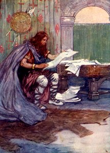 Alfred fandt megen fornøjelse ved at læse, 9. århundrede, 1905. af A. S. Forrest