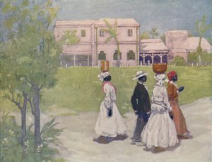 Sort går på arbejde, Barbados, 1916 af A. S. Forrest