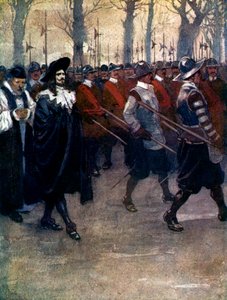 Charles the King gik for sidste gang gennem Londons gader, 1649, 1905. af A. S. Forrest