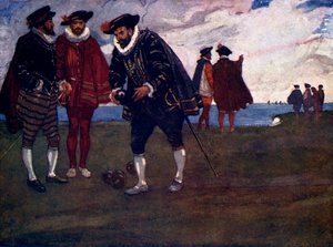 Der er tid til at afslutte spillet og også slå spanierne, sagde Drake, 1588, 1905 af A. S. Forrest