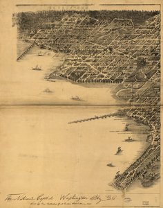 Den nationale hovedstad, Washington City, D.C. af A. Sachse and Co.
