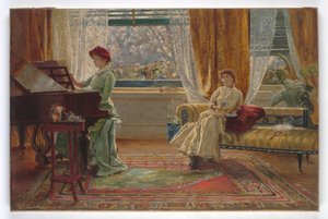 Et interiør med to damer, 1880