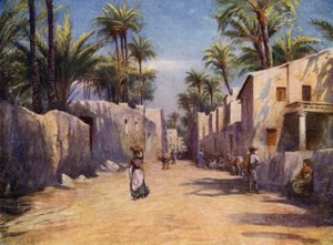 Elche, A Street (farve litho)