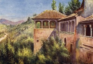 Alhambra, Dronningens Boudoir (farve litho)