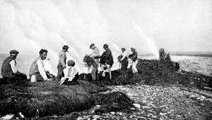 Brændende tang til tang, Aran Islands, Irland, 1922. af A. W. Cutler