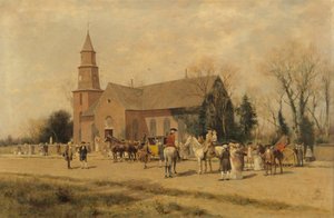 Old Bruton Church, Williamsburg, Virginia, i Lord Dunmores tid, 1893. af A. Wordsworth Thompson