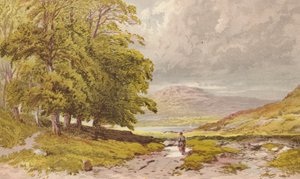 Det første kig til Grasmere fra Keswick Road (chromolitho) af Aaron Edwin Penley